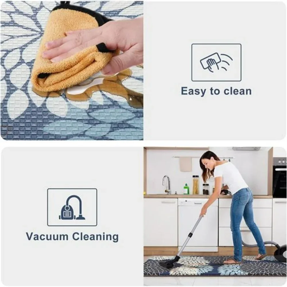 Boho Anti Fatigue Kitchen Mats Set Cushioned Non Slip Waterproof Floor Rugs